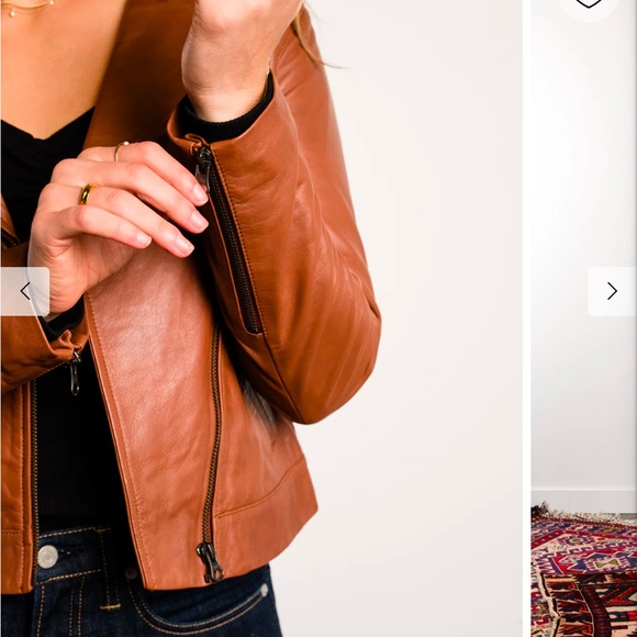 🤎ABLE Maha Leather Jacket ~ Whiskey ~ Small - Picture 14 of 16